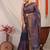 navy blue zari work cotton silk blend bhagalpuri ethnic saree with unstitched blouse
