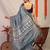 stone blue zari work cotton silk blend bhagalpuri ethnic saree with unstitched blouse