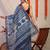 indigo blue zari work cotton silk blend bhagalpuri ethnic saree with unstitched blouse