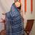 indigo blue zari work cotton silk blend bhagalpuri ethnic saree with unstitched blouse