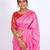 pink zari work, sequence cotton silk blend bhagalpuri ethnic saree with unstitched blouse