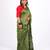 green zari work, sequence cotton silk blend bhagalpuri ethnic saree with unstitched blouse