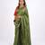 green zari work, sequence cotton silk blend bhagalpuri ethnic saree with unstitched blouse