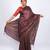 brown zari work, sequence cotton silk blend bhagalpuri ethnic saree with unstitched blouse