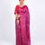 magenta zari work, sequence cotton silk blend bhagalpuri ethnic saree with unstitched blouse