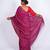 magenta zari work, sequence cotton silk blend bhagalpuri ethnic saree with unstitched blouse