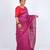 magenta zari work, sequence cotton silk blend bhagalpuri ethnic saree with unstitched blouse