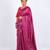 magenta zari work, sequence cotton silk blend bhagalpuri ethnic saree with unstitched blouse