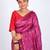 magenta zari work, sequence cotton silk blend bhagalpuri ethnic saree with unstitched blouse
