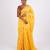 yellow zari work, sequence cotton silk blend bhagalpuri ethnic saree with unstitched blouse