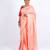 peach zari work, sequence cotton silk blend bhagalpuri ethnic saree with unstitched blouse