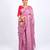 dull pink zari work, sequence cotton silk blend bhagalpuri ethnic saree with unstitched blouse