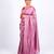 dull pink zari work, sequence cotton silk blend bhagalpuri ethnic saree with unstitched blouse