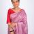 dull pink zari work, sequence cotton silk blend bhagalpuri ethnic saree with unstitched blouse