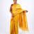 yellow zari work, sequence cotton silk blend bhagalpuri ethnic saree with unstitched blouse