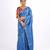 blue zari work, sequence cotton silk blend bhagalpuri ethnic saree with unstitched blouse