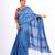 blue zari work, sequence cotton silk blend bhagalpuri ethnic saree with unstitched blouse