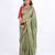 green zari work, sequence cotton silk blend bhagalpuri ethnic saree with unstitched blouse