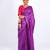 purple zari work, sequence cotton silk blend bhagalpuri ethnic saree with unstitched blouse
