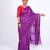 purple zari work, sequence cotton silk blend bhagalpuri ethnic saree with unstitched blouse