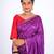 purple zari work, sequence cotton silk blend bhagalpuri ethnic saree with unstitched blouse