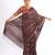 brown zari work, sequence cotton silk blend bhagalpuri ethnic saree with unstitched blouse