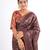 brown zari work, sequence cotton silk blend bhagalpuri ethnic saree with unstitched blouse