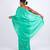 aqua green zari work, sequence cotton silk blend bhagalpuri ethnic saree with unstitched blouse