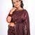 brown zari work, sequence cotton silk blend bhagalpuri ethnic saree with unstitched blouse