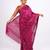 magenta zari work, sequence cotton silk blend bhagalpuri ethnic saree with unstitched blouse