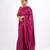magenta zari work, sequence cotton silk blend bhagalpuri ethnic saree with unstitched blouse