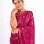 magenta zari work, sequence cotton silk blend bhagalpuri ethnic saree with unstitched blouse