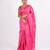 pink zari work, sequence cotton silk blend bhagalpuri ethnic saree with unstitched blouse