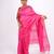 pink zari work, sequence cotton silk blend bhagalpuri ethnic saree with unstitched blouse