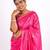 pink zari work, sequence cotton silk blend bhagalpuri ethnic saree with unstitched blouse