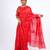 red zari work, sequence cotton silk blend bhagalpuri ethnic saree with unstitched blouse