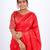 red zari work, sequence cotton silk blend bhagalpuri ethnic saree with unstitched blouse