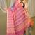 blue & pink zari work kota doria kota doria ethnic saree with unstitched blouse