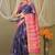 blue & pink zari work kota doria kota doria ethnic saree with unstitched blouse