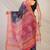 navy & pink zari work kota doria kota doria ethnic saree with unstitched blouse