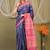 navy & pink zari work cotton silk blend bhagalpuri ethnic saree with unstitched blouse