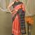rust & black zari work cotton silk blend bhagalpuri ethnic saree with unstitched blouse