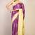 purple & green zari work cotton silk blend bhagalpuri ethnic saree with unstitched blouse