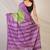 green & violet zari work cotton silk blend bhagalpuri ethnic saree with unstitched blouse