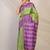 green & violet zari work cotton silk blend bhagalpuri ethnic saree with unstitched blouse