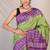 green & violet zari work cotton silk blend bhagalpuri ethnic saree with unstitched blouse