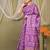 violet zari work cotton silk blend bhagalpuri ethnic saree with unstitched blouse