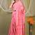 pink zari work cotton silk blend bhagalpuri ethnic saree with unstitched blouse