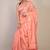 peach zari work cotton silk blend bhagalpuri ethnic saree with unstitched blouse