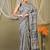 grey zari work cotton silk blend bhagalpuri ethnic saree with unstitched blouse